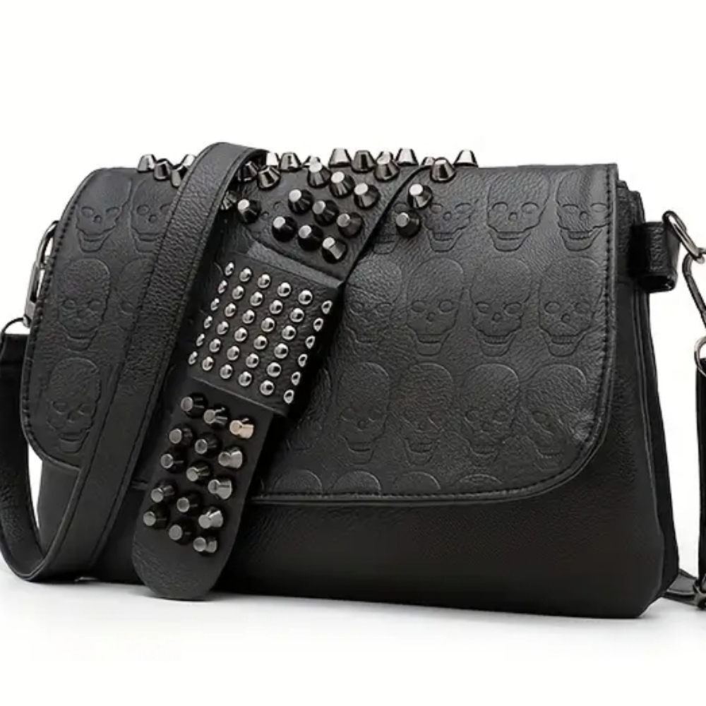 Black skeleton crossbody bag